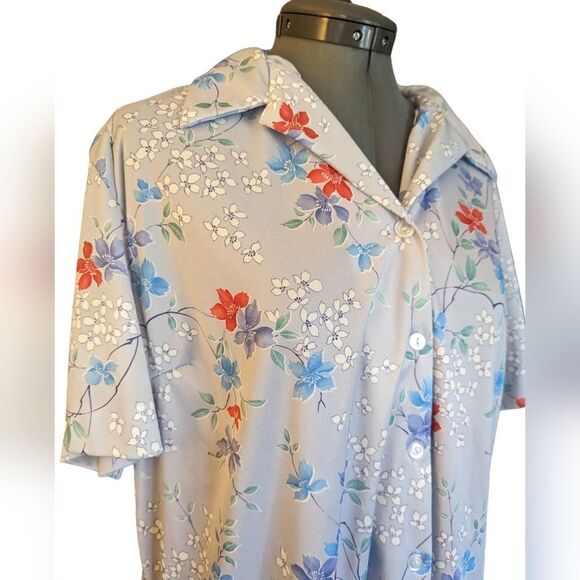 Vintage Jaylan of California‎ 70s vintage floral print top - Picture 1 of 6